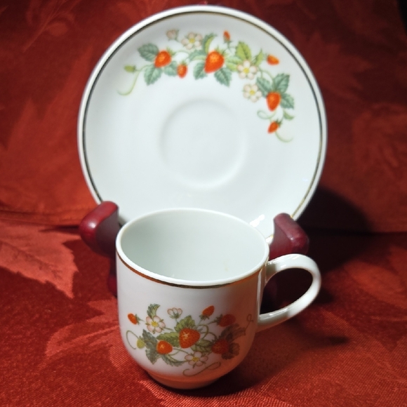 Avon Other - Avon Strawberry Pattern Demi-Cup and Saucer Set Circa 1978 W/ Original Box